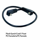 12  Flash Sync Cord Pc Female To Pc Female Flash Camera Dslr 4mm Heavy Duty