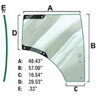 Cab Glass - Right Hand Door Fits John Deere 6150r 6140r 6210r 6130r 6190r 6170r