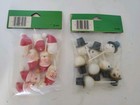 2 Pack Vtg Christmas Cupcake 16 Picks Toppers Baking Cake Santa Snowman 50s 60s