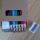 12 Mini Colored Pencil Set Includes Eraser And Sharpener