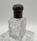 Antique Victorian Cut Glass Perfume Bottle W stopper Vanity D  cor