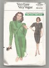 7581 Vogue Sewing Pattern Uncut Straight Dress Size 12 14 16 Vintage 1980s