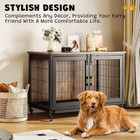 Strong Wooden Pet Dog Cage Heavy Duty Metal Crate Kennel Playpen With Wheels