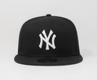 New Era 59fifty Men Women Cap New York Yankees Mlb Basic Black White Fitted Cap
