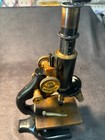 Antique 1900-era Spencer 3 Lens Brass Microscope  Super For Display Or Parts