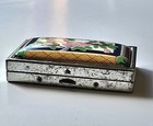 Beautiful Vintage Metal Flower Enamel Trinket Snuff Pill Box 2 25  Made In Japan