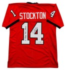 Gunner Stockton Autographed Georgia Red Jersey I Bleed Red   Black Insc Beckett