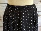 Toho Tokyo Women Fully Lined Polka Dots Black White Ribbons Long Skirt Size 6