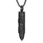 Music Note Bullet Shape Urn Necklace For Ashes Cremation Jewelry For Women Men
