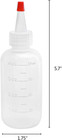 30 Pack 4-ounce Plastic Squeeze Bottles With Red Tip Cap And Measurement