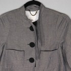 3 1 Phillip Lim Womens Blazer Size 0 Gray Wool Linen Tweed Crop Office Oversized