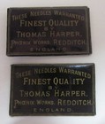 1890s Thomas Harper Pro Bono Burnished Gold Eyed Sharps  3 England Needles 2 Pkg