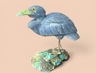 Peruvian Peru Stone Rock Heron Bird Figurine Handmade Carved Mineral Art Statue