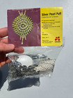 Leewards Silver Pearl Puff Vtg Sequin Bead Holiday Christmas Ornament Kit