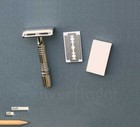 Safety Razor Stainless Steel   5 Double Edge Replacement Shaving Blades