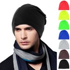 Unisex Women Mens Knitted Winter Warm Oversized Ski Slouch Hat Cap Baggy Beanies