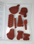 Stampin Up Perfect Mix Rubber Cling Stamp Set Of 9 Baking Phrases Kitchen Tools