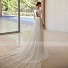 Elegant Square Collar Wedding Dresses Detachable Train Mermaid Bridal Gowns New