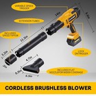 Brushless Cordless Turbine Leaf Blower Compact Handheld Blower W 2 4 0ah Battery
