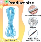 10 Rolls 5 5 Yards Suede Cord 3mm Flat Leather String For Jewelry Making  Thin L