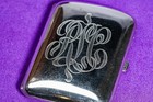 Exquisite Art Deco Antique Sterling Silver Cigarette Case Holder Tobacciana