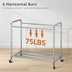 3 Section Laundry Sorter  35 6 Gal  135 L  Laundry Hamper Cart With Heavy Duty R