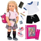 Our Generation Hally With Storybook   Accessories 18  Posable School Doll