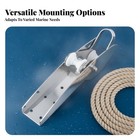 Marine Hardware Polished Silver Double-roller Anchor Bracket Mounting Holes
