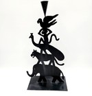 Candlestick Holder-animal Silhouette-made In Philippines-one Of A Kind-unique