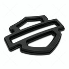 Harley Cvo Custom Tank Logo Emblems  Flat Black Double Layer  set Of 2 