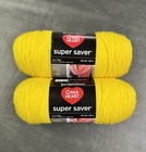 Red Heart Super Saver Yarn  0324 Bright Yellow 7oz Skein 100 Acrylic  2 Pac