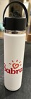 Brand New Hydro Flask 24oz Wide Mouth With Flex Straw Cap White Sabra Logo