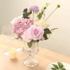 2 Clear Classic 8  Roman Urn Style Glass Flower Vases Party Decorations