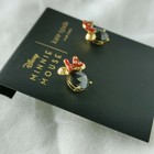 Kate Spade Disney Minnie Black Gold Stud Earrings