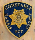 Police Harris Constable 3d Wood Routed Patch Sign Plaque Custom