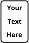 Custom Text Logo Personalized Sign Aluminum Metal 8 x12  Red Blue Green Black