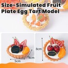 6 Pcs 3 Inch Realistic Faux Cake Pie Pastries Fake Cupcakes Display Food Props