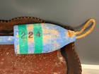 Antique Lobster Buoys Nautical Decor Wooden Numbered  224  - 13 5  X 3 5 