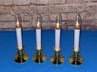 New Lot 4 Window Candle Brass Battery Flameless Candolier Christmas Holiday 8 5 