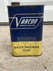 Vtg Varcom Premium Quality Shock Absorber Fluid Full Metal Oil Can One Quart