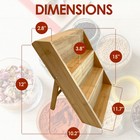 3-tier Bamboo Spice Rack Organizer And Seasoning Jar Excellent Tiered Wooden