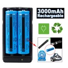 3000mah Li-ion Battery 3 7v Rechargeable Batteries  charger For Torch Flashlight