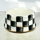 Mackenzie-childs Courtly Check Medium Pet Dish New No Box