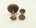 Vtg Warranted Superior Hand Saw Handle Brass Recessed Medallion W  Screw Nuts