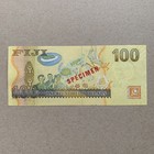 Fiji 100 Dollars Banknote 2007 Nd P114s  Unc  Specimen Currency Qeii Note B999