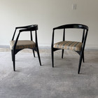 Mid Century Modern Lawrence Peabody Walnut Dining Chairs Mcm Danish Vintage