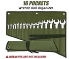 16 Pockets Wrench Roll Organizer Wrench Pouch Roll Up With Water Proof Oxford Cl
