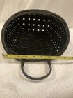 Two Wicker Basket Wall Hangings With Handles