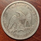 1844 Seated Liberty Dollar  1 Xf Extra Fine Details Lightly Cleaned Condition