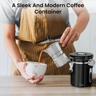 Gmox Star Coffee Canister Airtight Coffee Container For Ground Coffee   Scoop